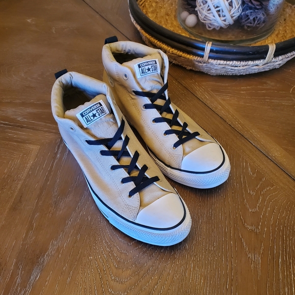 SOLD Converse All Star khaki beige padded high top sneakers size 12 men
